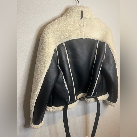 Missguided Borg Belted Aviator Jacket - Picture 10 of 15